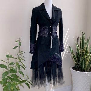 di MARE women’s two-piece set dress black lace